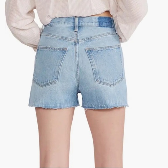 Etica Fern High Waist Cutoff Organic Denim Shorts - Picture 2 of 5